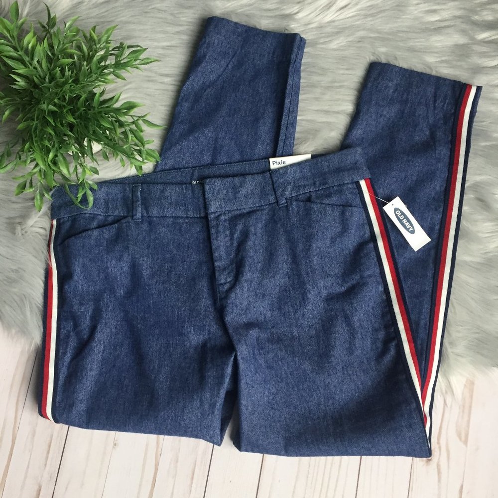 Old Navy Pixie Ankle Pant with Side Stripe Size 10